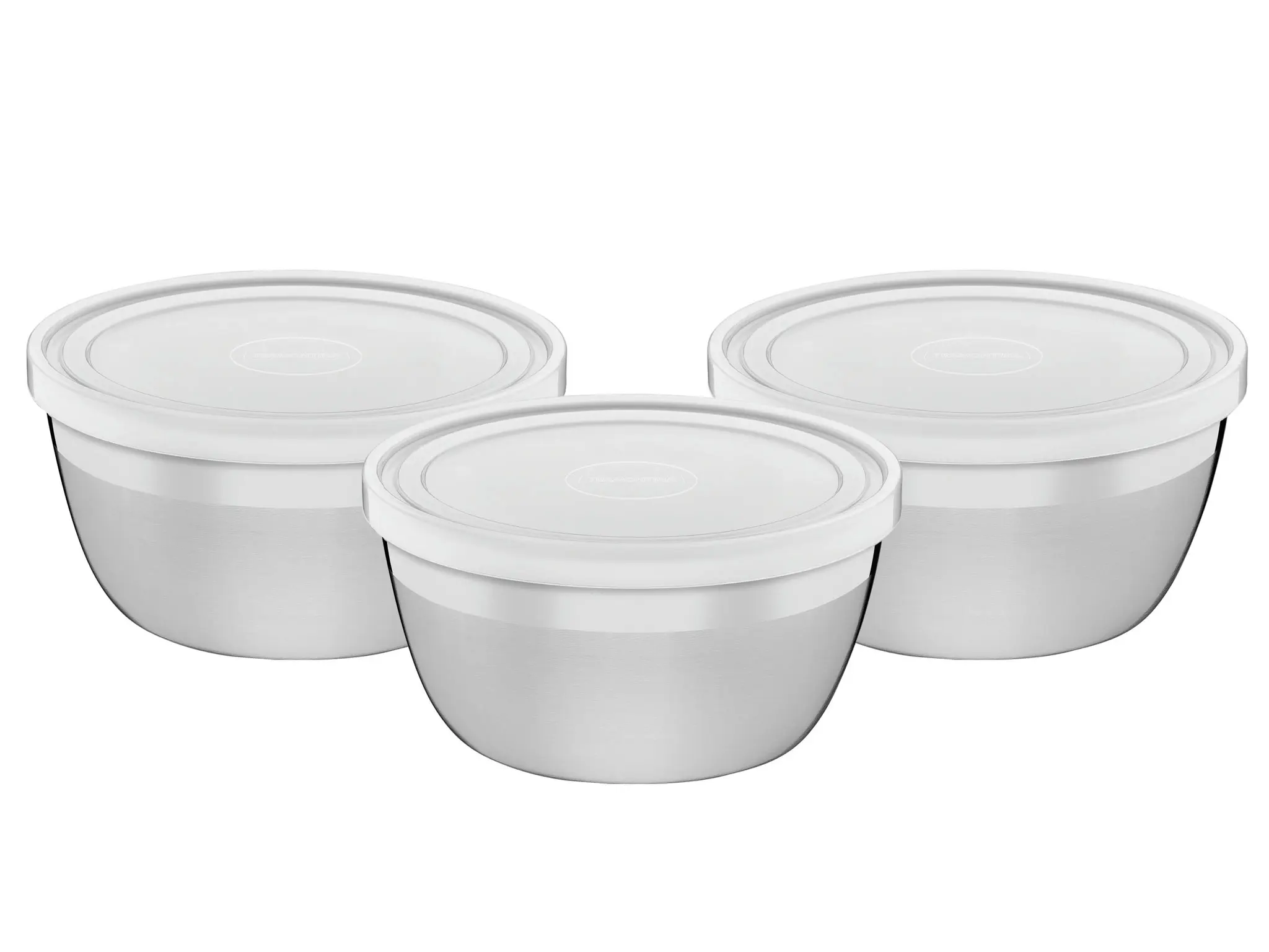 Tramontina Freezinox square stainless steel container set with plastic lid