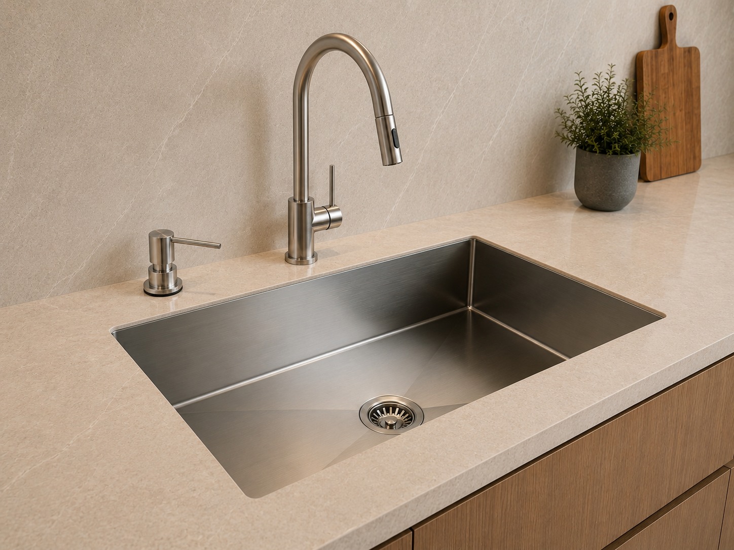 Cuba Quadra 70 Handmade Gourmet QD70 R10 Inox 700X400X200mm Escovado SINK