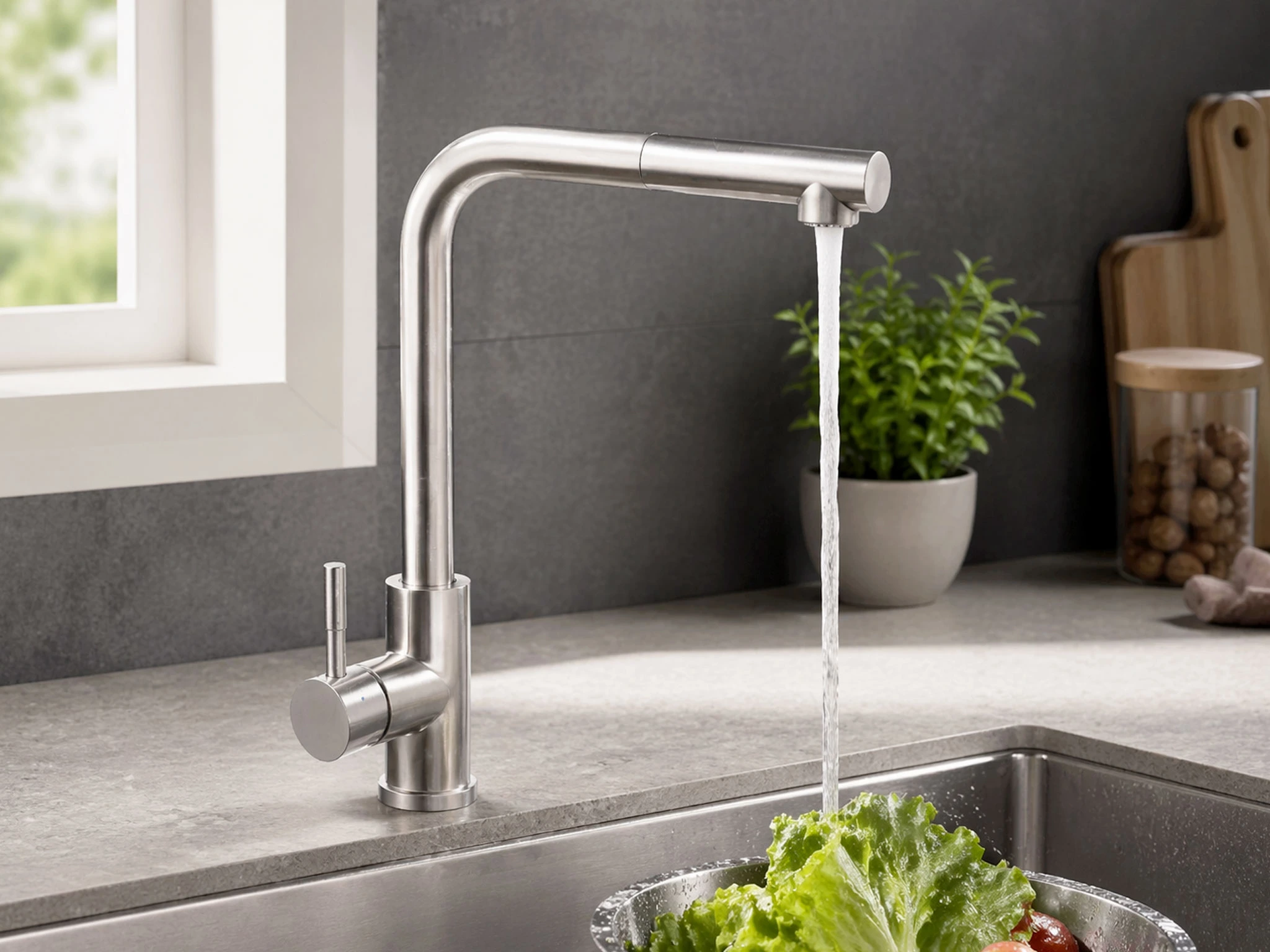 Misturador Monocomando 333-ES Inox Escovado com Extensor SINK - Imagem 5