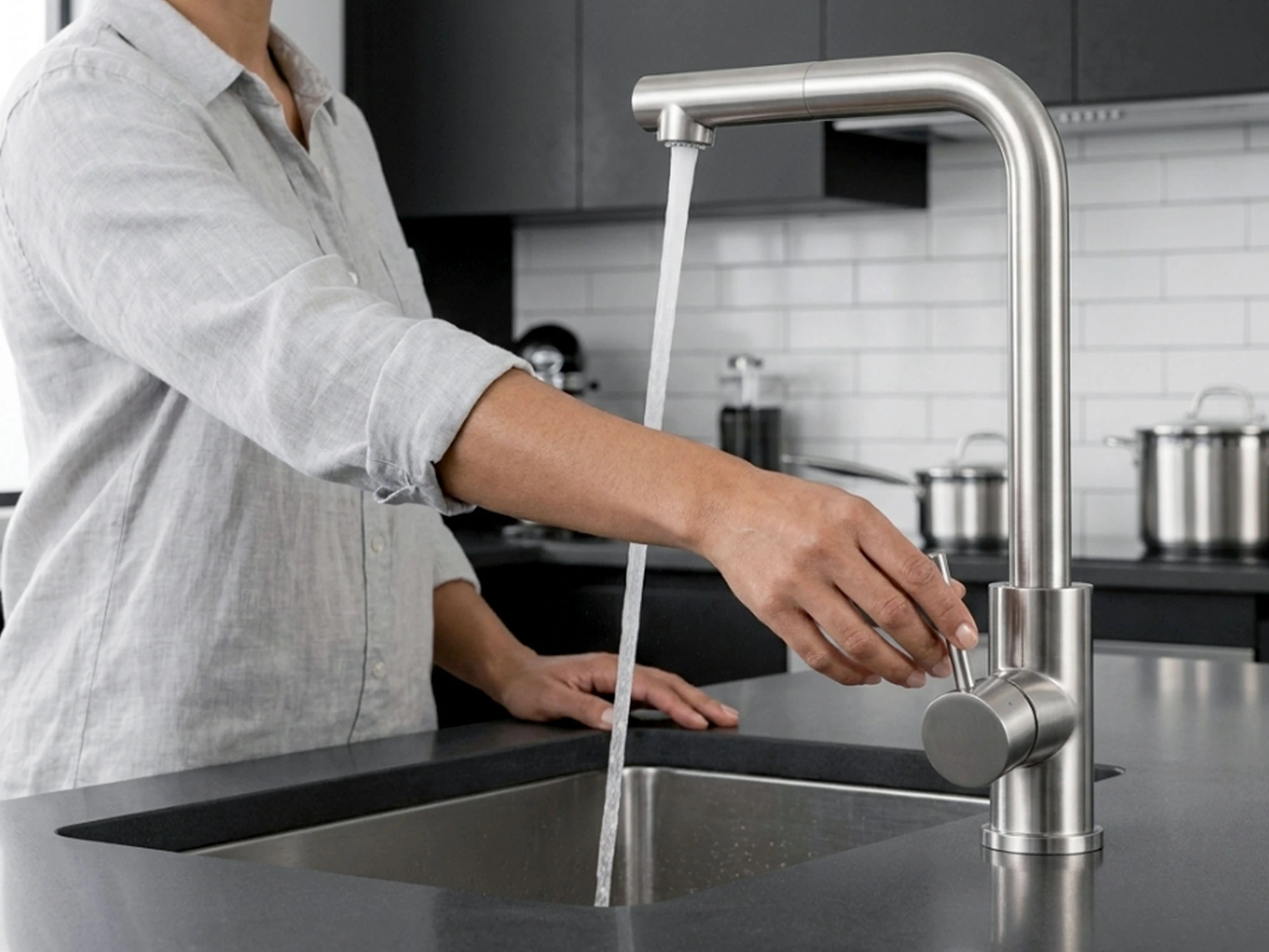 Misturador Monocomando 333-ES Inox Escovado com Extensor SINK - Imagem 2