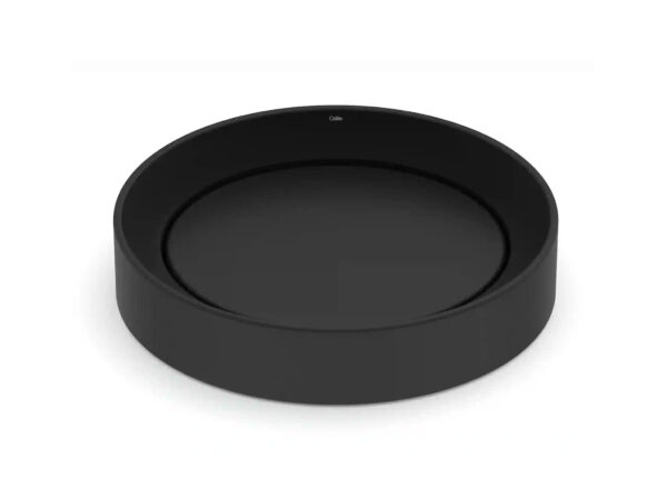 Cuba De Apoio Oval 450x400mm Design D5 Matte Black Celite 1380850087300