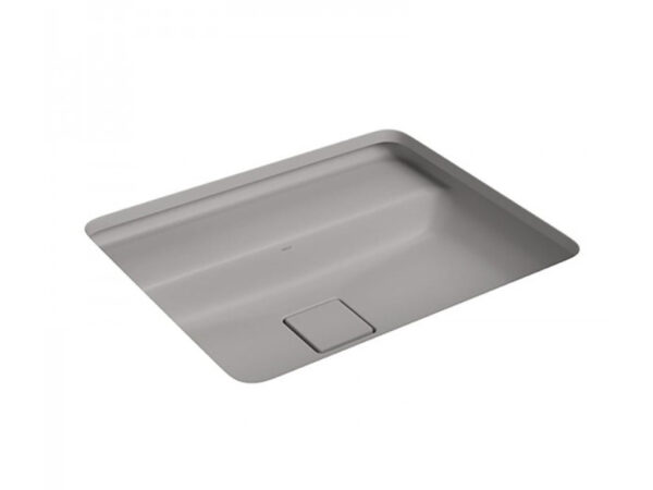 Cuba Retangular de Embutir Com Mesa 510x410mm Soft Antracite L.33050.M.85