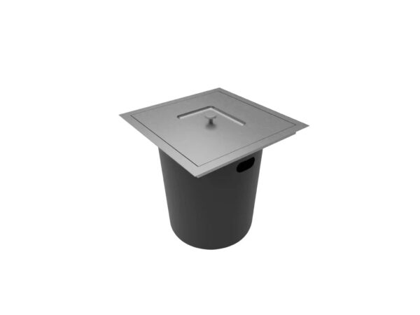 Lixeira Quadrada De Embutir Inox Escovado Balde Plastico 5L Debacco 20.03.20525