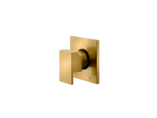 Acabamento Monocomando Base Deca para Chuveiro e Ducha Higienica New Edge Ouro Escovado Docol