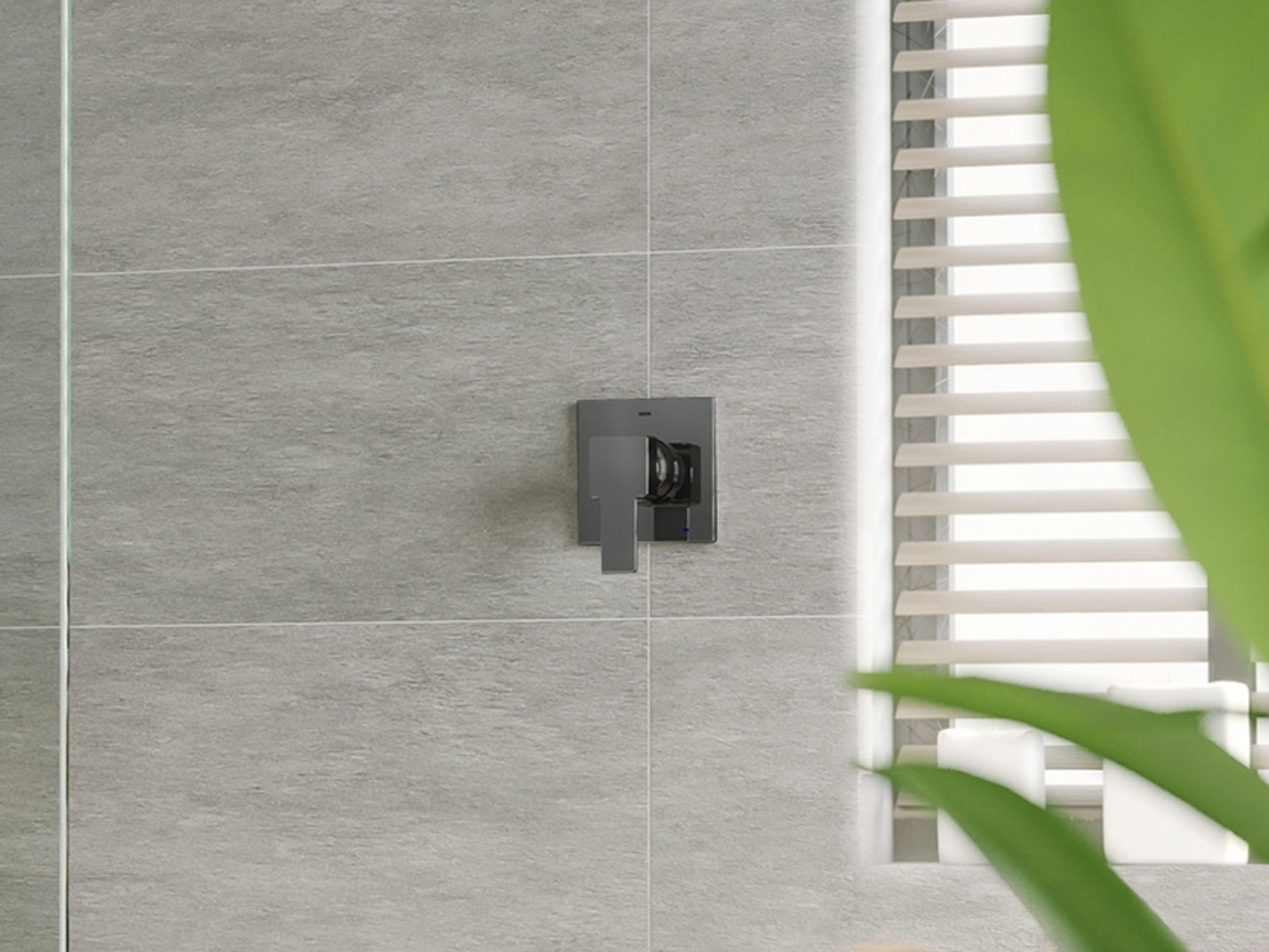 Acabamento para registro DocolBase 3/4" New Edge grafite escovado