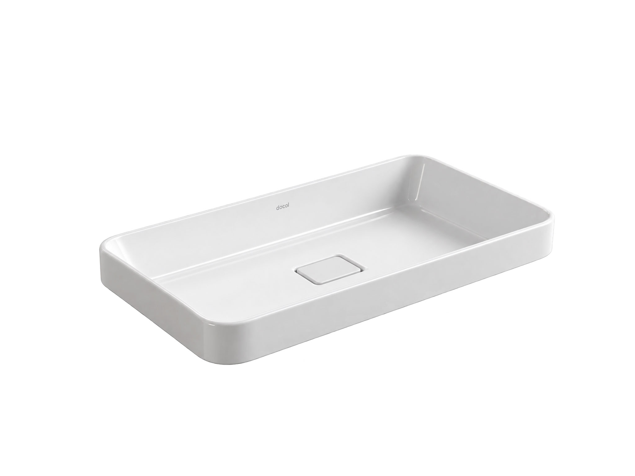 Cuba de Sobrepor Retangular DocolFlow 600x400x125mm Branco 12020513026