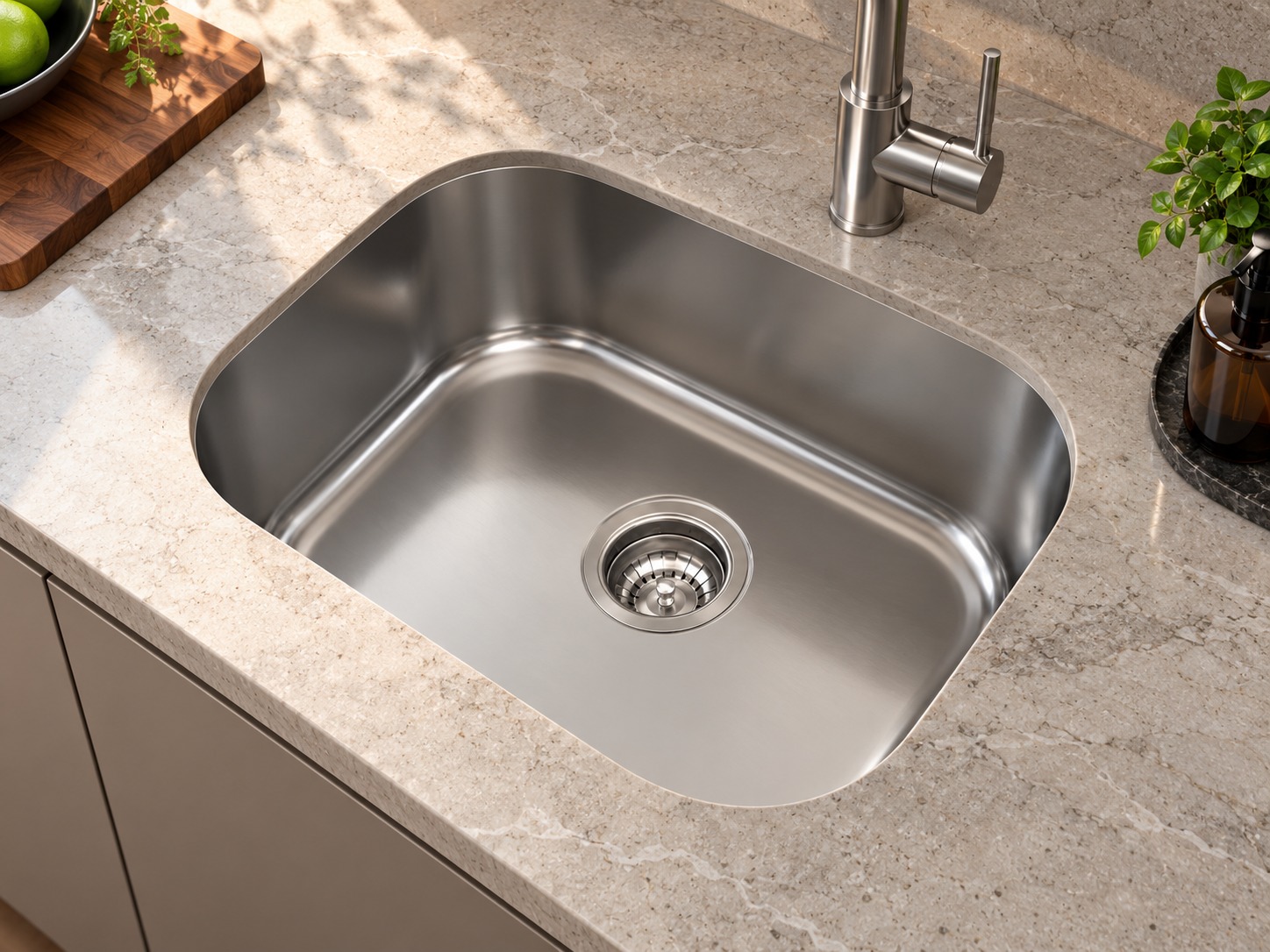 Cuba Cozinha Riva 400x340x145mm Polida Aço Inox 430 Docol